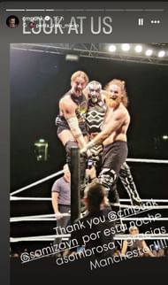 Screebgrab of Punk's Instagram Story